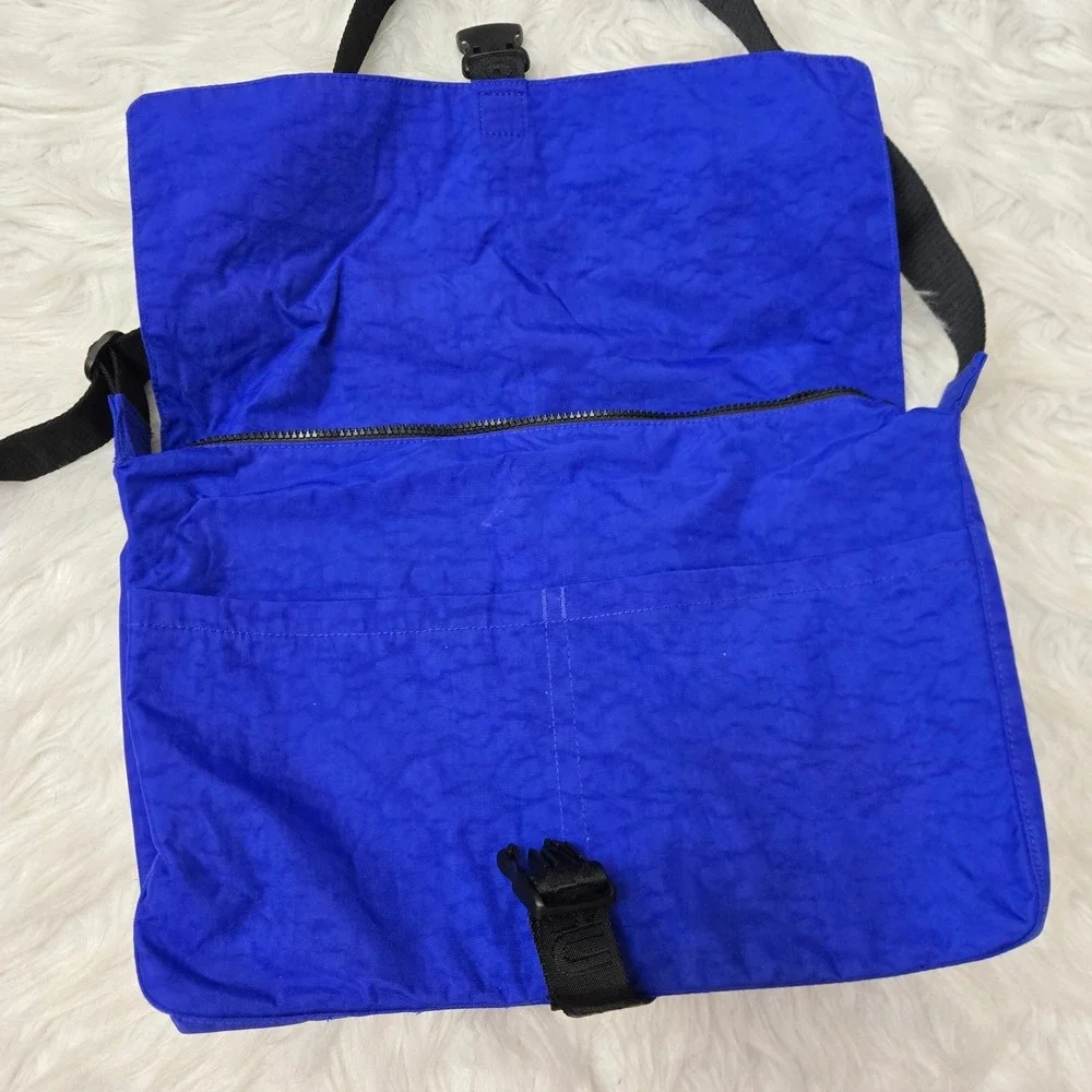 Baggu Nylon Messenger Bag Lapis Blue Recycled Crossbody Laptop Sleeve NWT